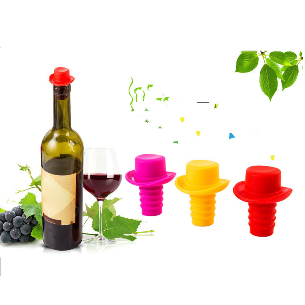 Набор из 5 силиконовых пробок  – обзор и цена Wine Beer Hat