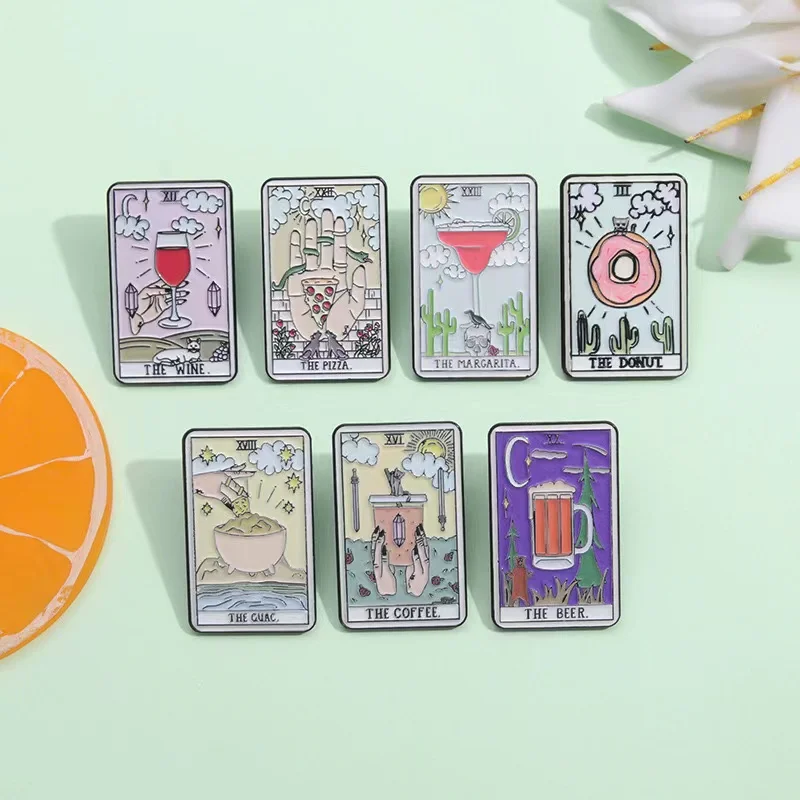 Эмалированные булавки Tarot на – обзор и цена Wine Beer Hat