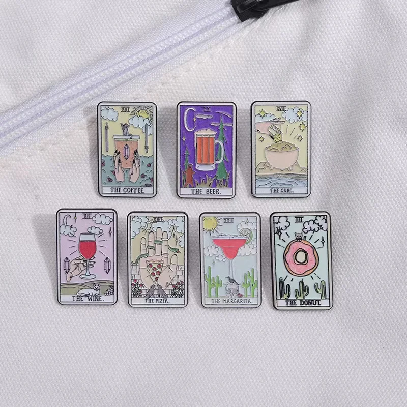 Эмалированные булавки Tarot на – обзор и цена Wine Beer Hat